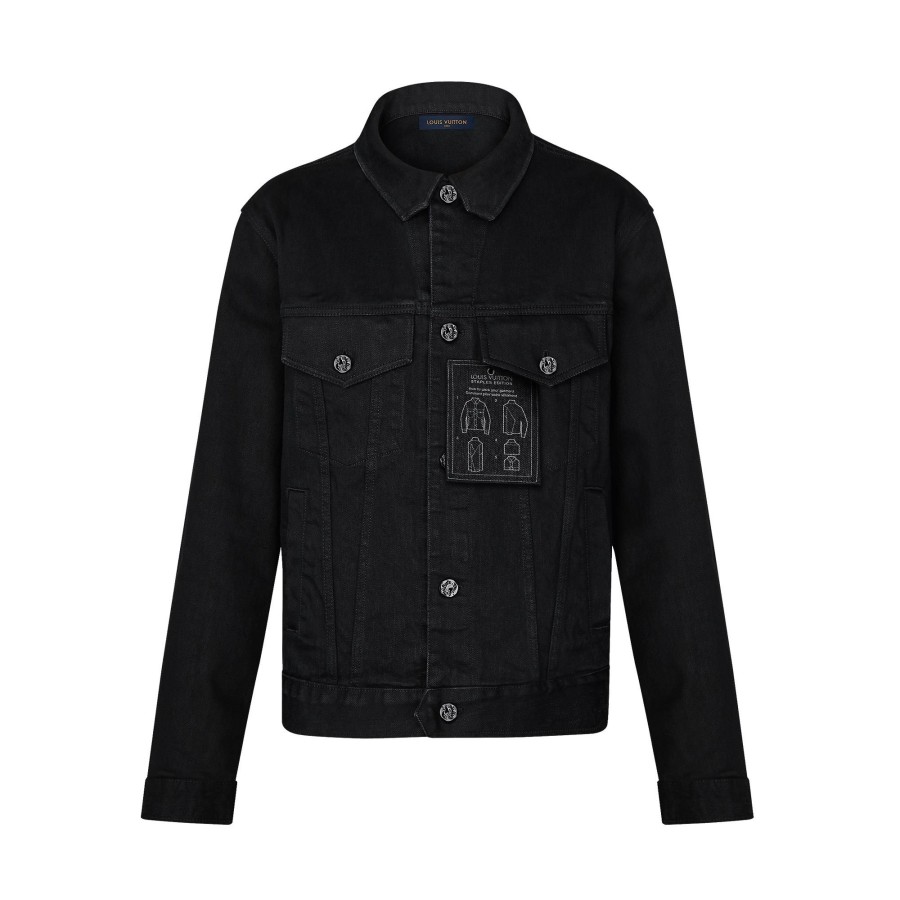 Men Louis Vuitton Coats And Outerwear | Louis Vuitton Staples Edition Dna Denim Jacket