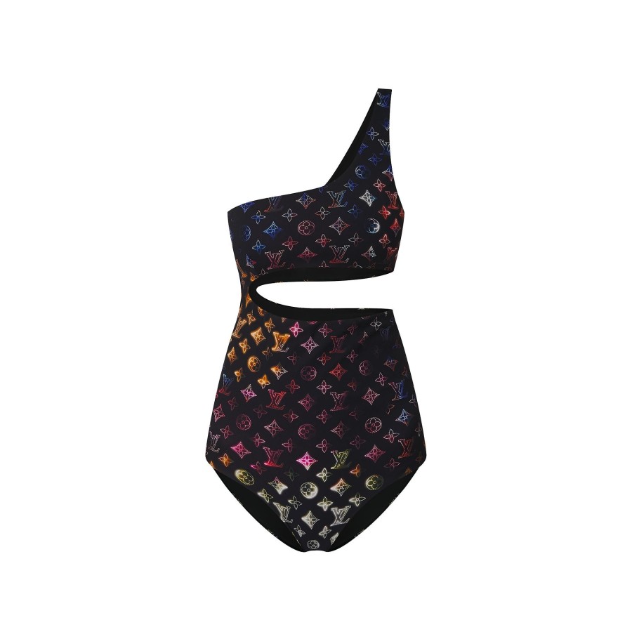 Women Louis Vuitton Swimwear | Neon Mahina Monogram One-Piece Swimsuit