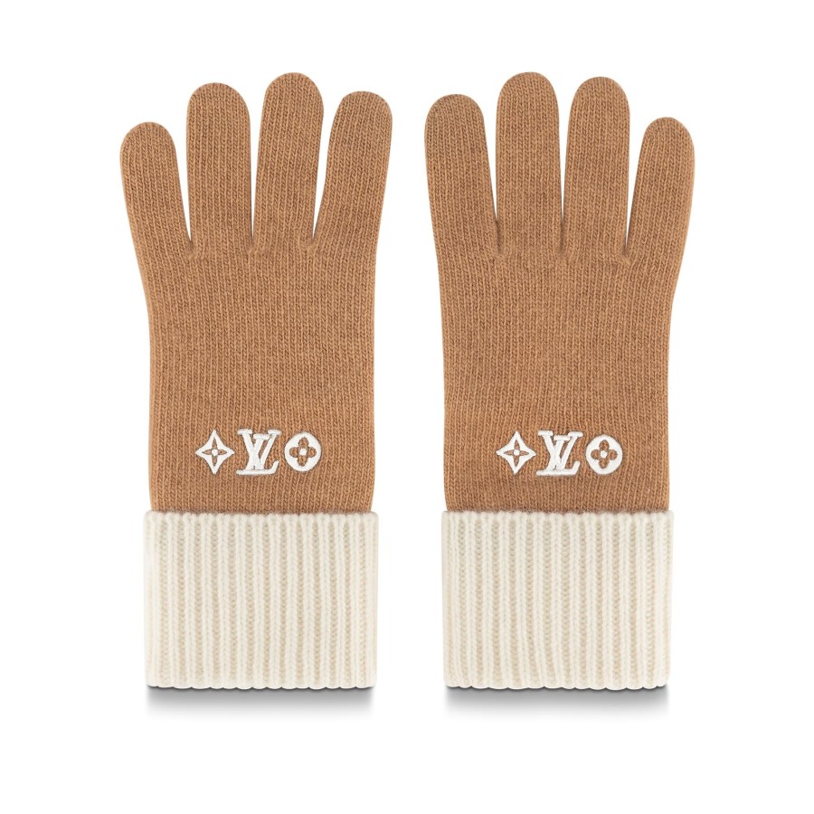 Women Louis Vuitton Hats And Gloves | Lv Headline Gloves Camel