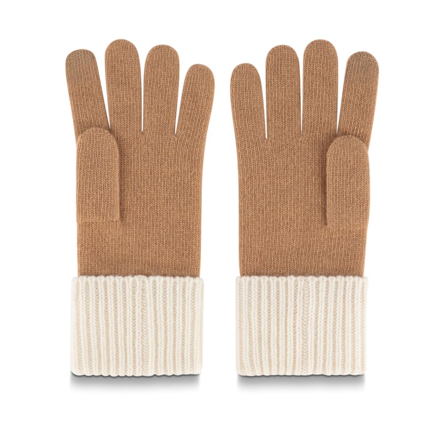 Women Louis Vuitton Hats And Gloves | Lv Headline Gloves Camel