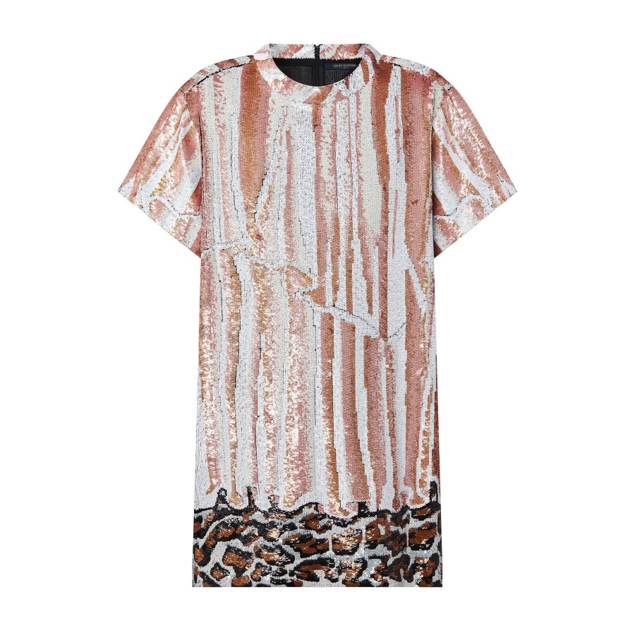 Women Louis Vuitton Dresses | Animal Sequin T-Shirt Dress