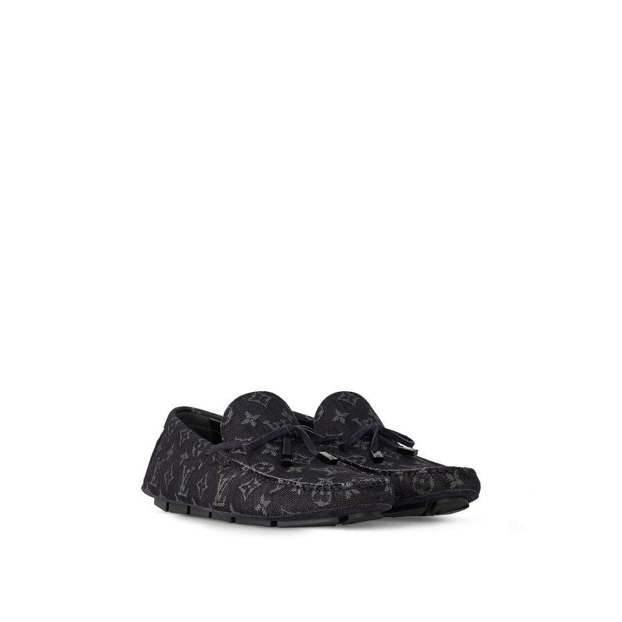 Men Louis Vuitton Loafers And Moccasins | Lv Driver Moccasin Black