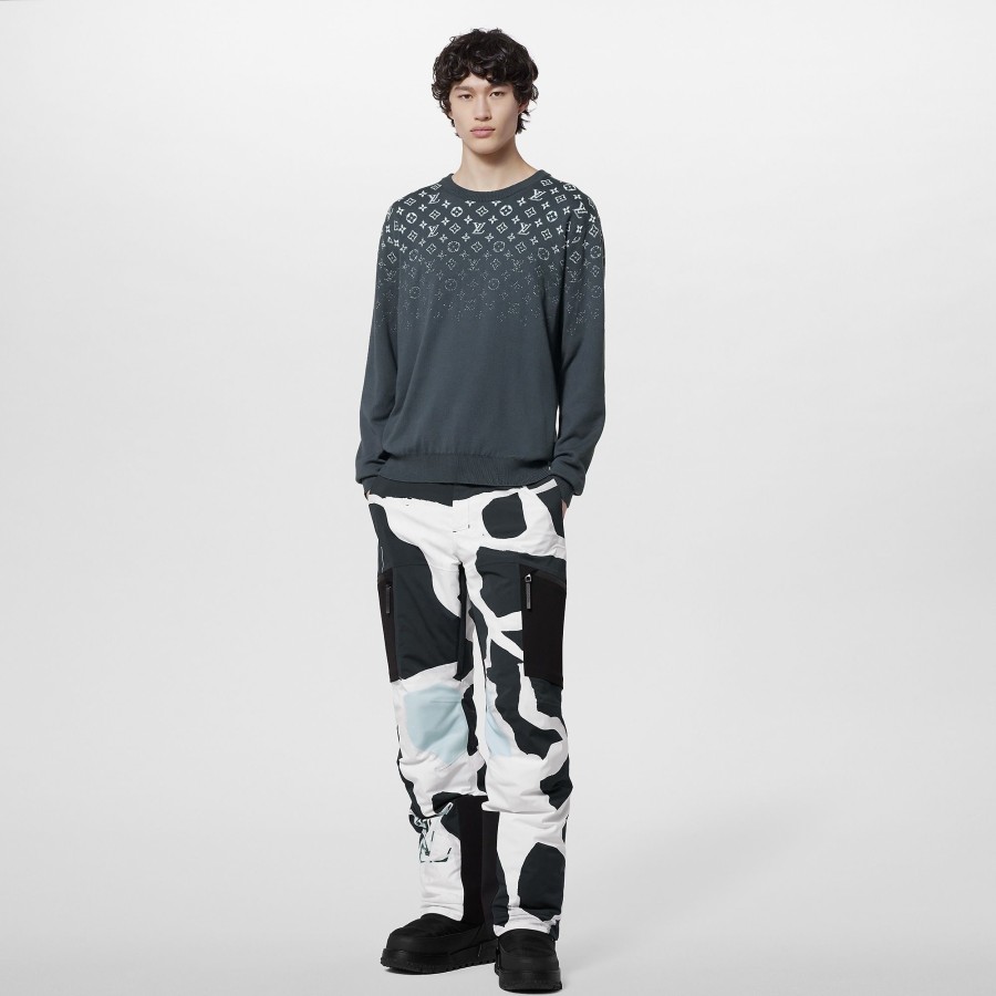 Men Louis Vuitton Knitwear And Sweatshirts | Gradient Cotton Crewneck