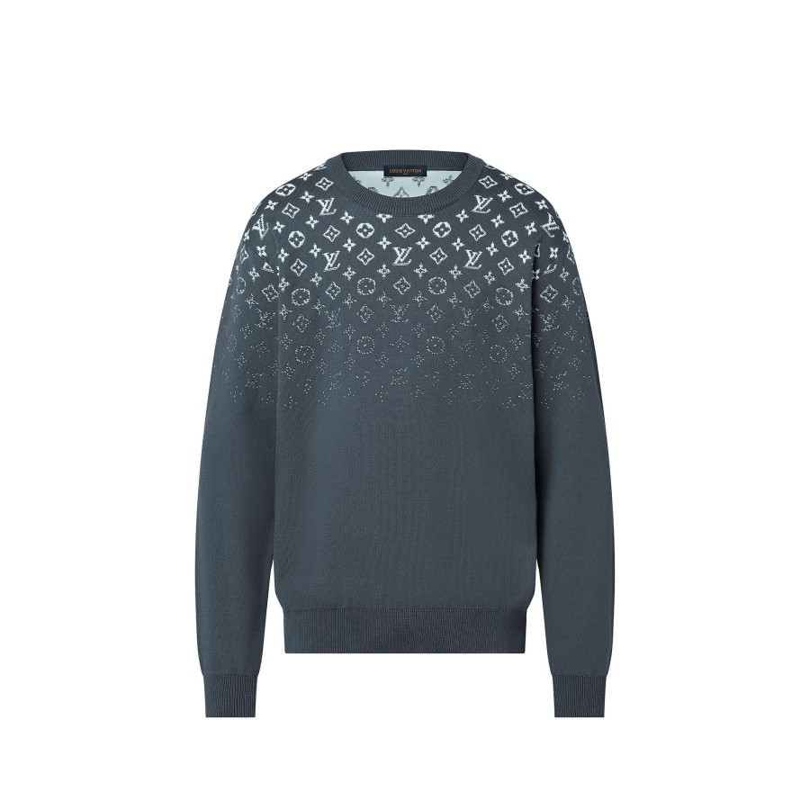 Men Louis Vuitton Knitwear And Sweatshirts | Gradient Cotton Crewneck