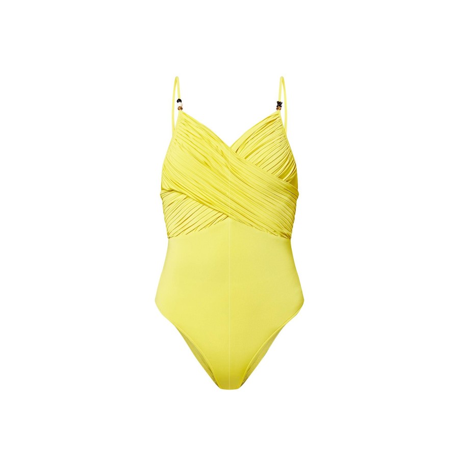 Women Louis Vuitton Swimwear | Pleated Front One-Piece Swimsuit