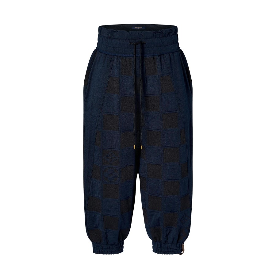 Women Louis Vuitton Knitwear | Quilted Damier Cropped Jogging Pants