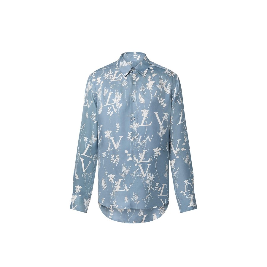 Men Louis Vuitton Shirts | Lv Printed Leaf Regular Shirt