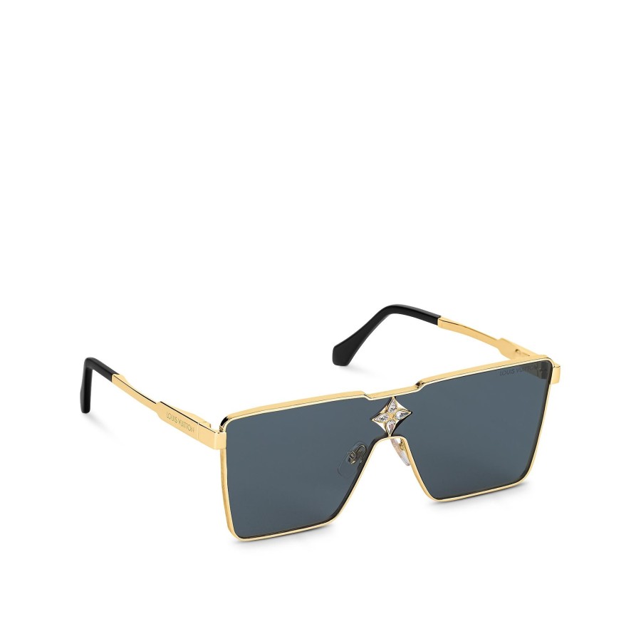 Men Louis Vuitton Sunglasses | Cyclone Metal Sunglasses Gold