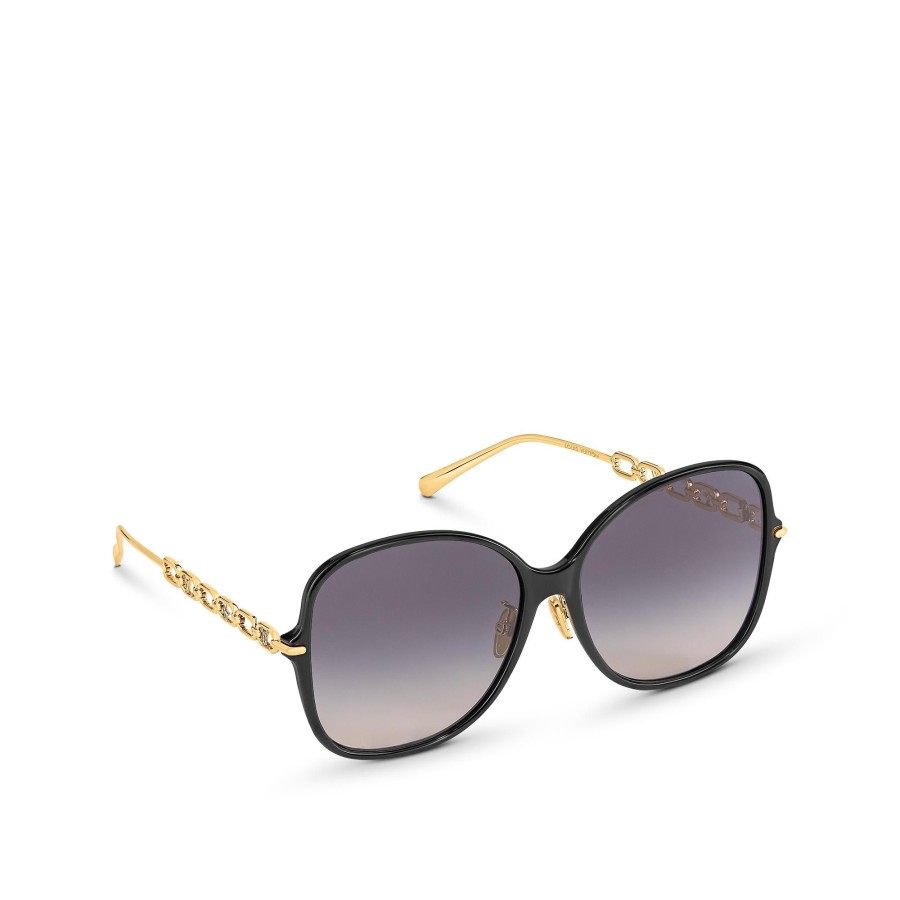 Women Louis Vuitton Sunglasses | My Lv Chain Two Square Sunglasses Black