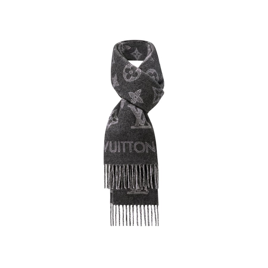 Men Louis Vuitton Scarves | Mng Shadow Scarf Grey