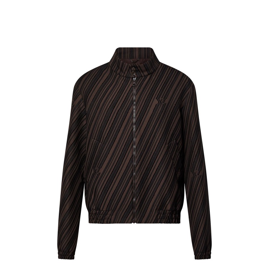 Men Louis Vuitton Coats And Outerwear | Cotton Jacquard Harrington Jacket