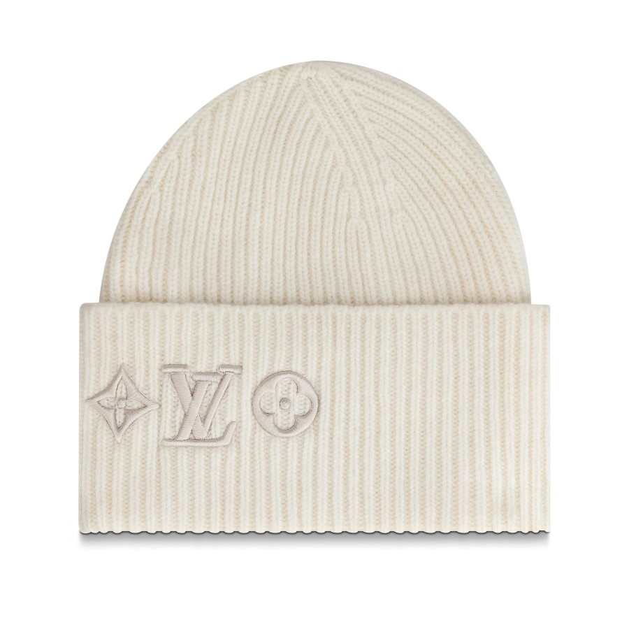 Women Louis Vuitton Hats And Gloves | Lv Headline Beanie White