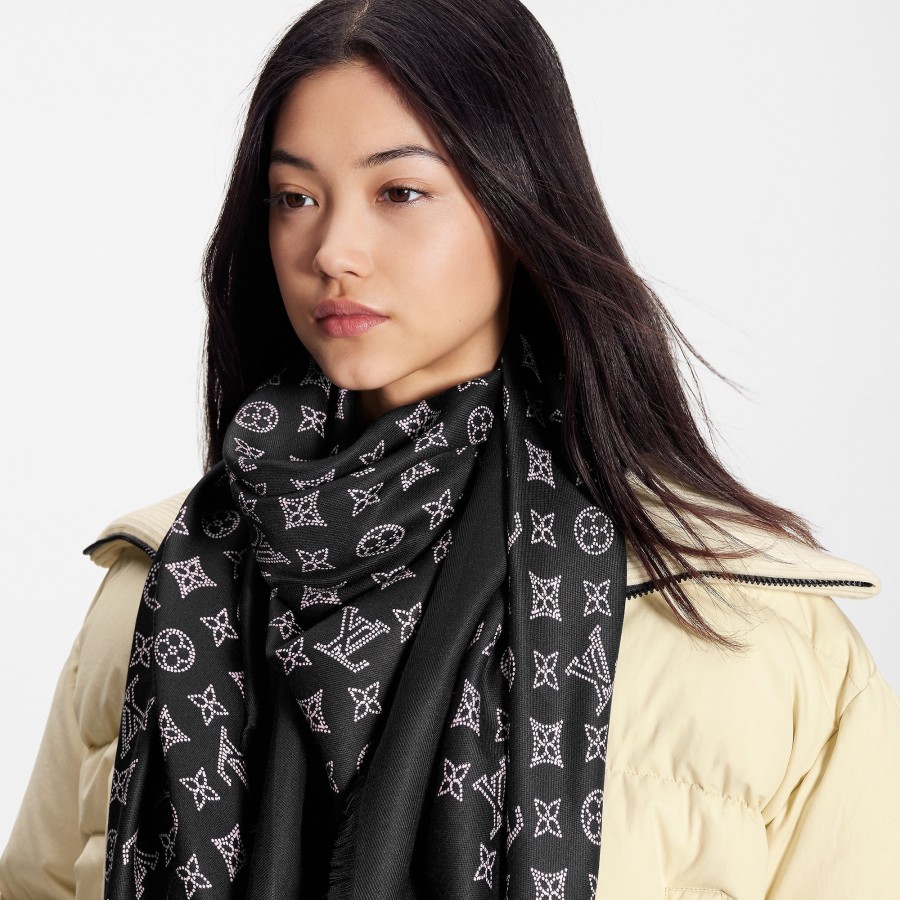 Women Louis Vuitton Shawls And Stoles | Mahina Flight Mode Printed Shawl