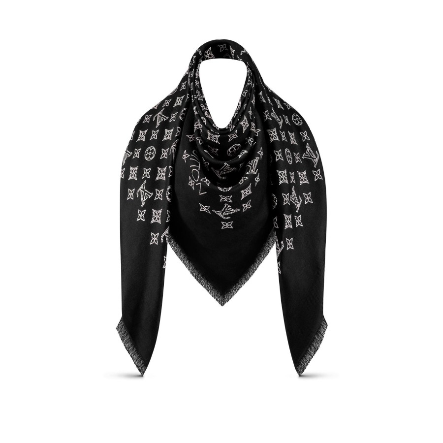 Women Louis Vuitton Shawls And Stoles | Mahina Flight Mode Printed Shawl