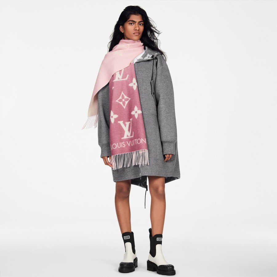 Women Louis Vuitton Scarves | Reykjavik Gradient Scarf Light Pink