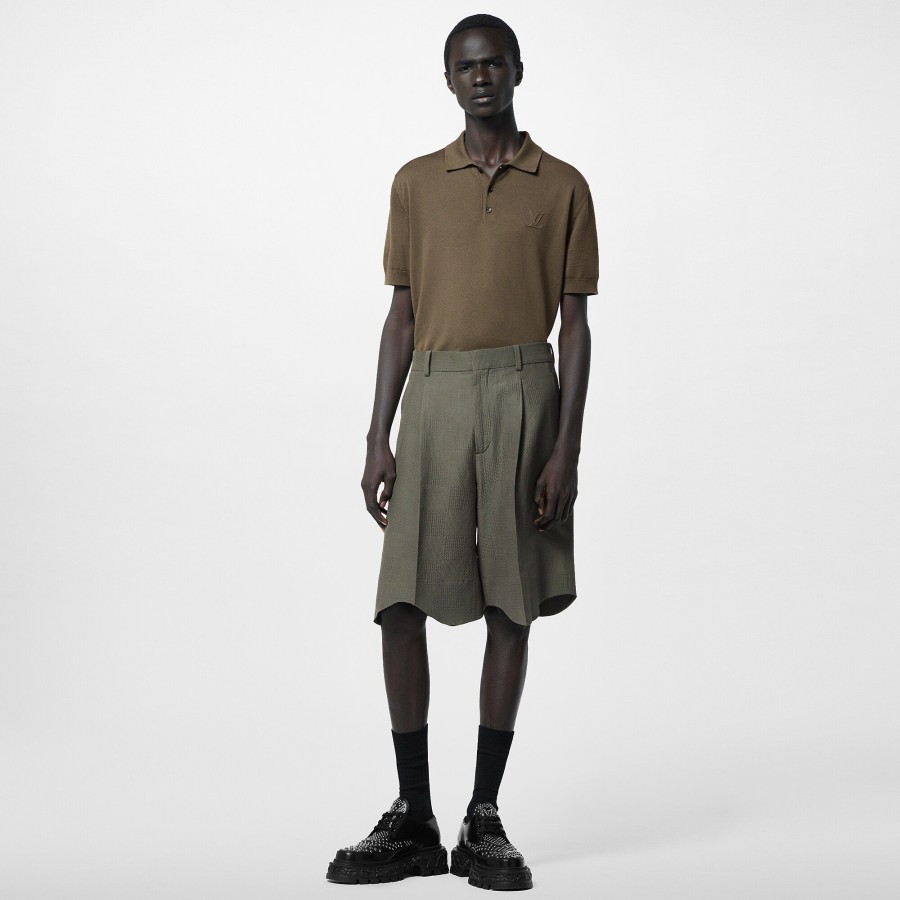 Men Louis Vuitton T-Shirts And Polos | Cashmere And Cotton Blend Short-Sleeved Polo