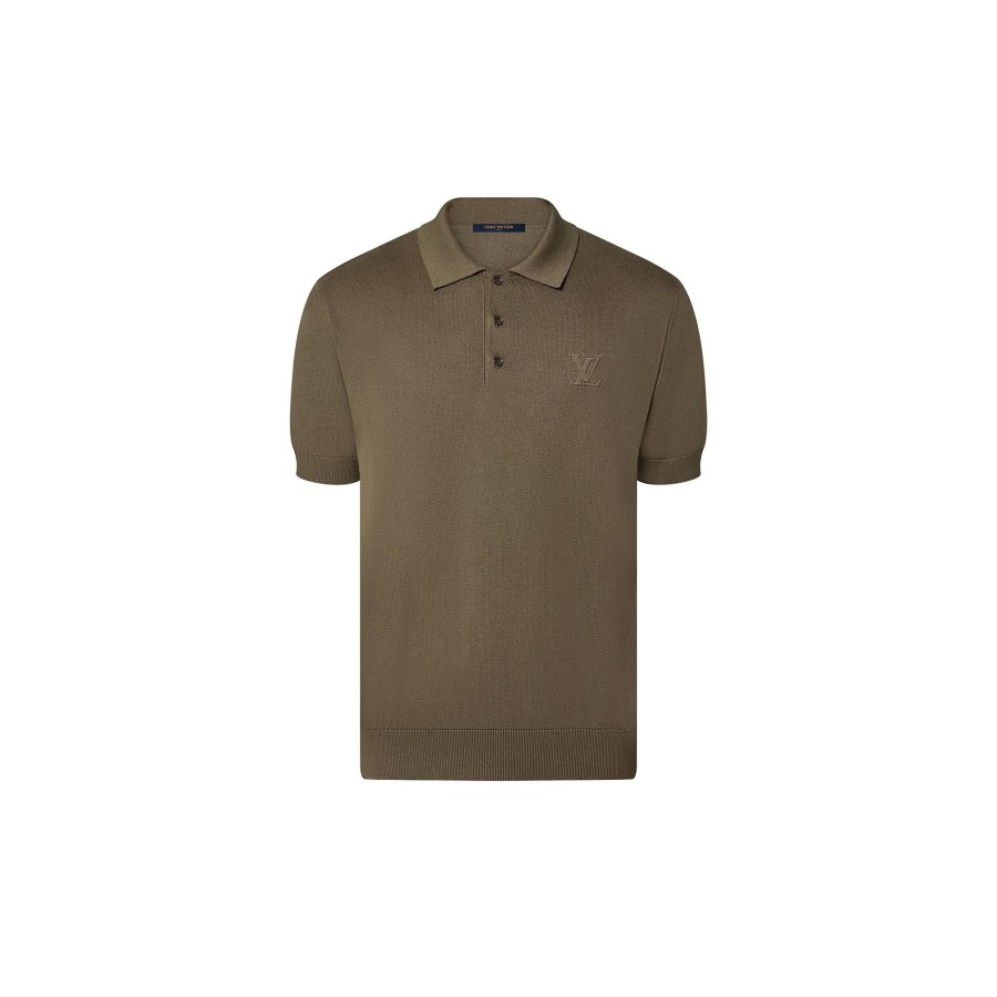 Men Louis Vuitton T-Shirts And Polos | Cashmere And Cotton Blend Short-Sleeved Polo