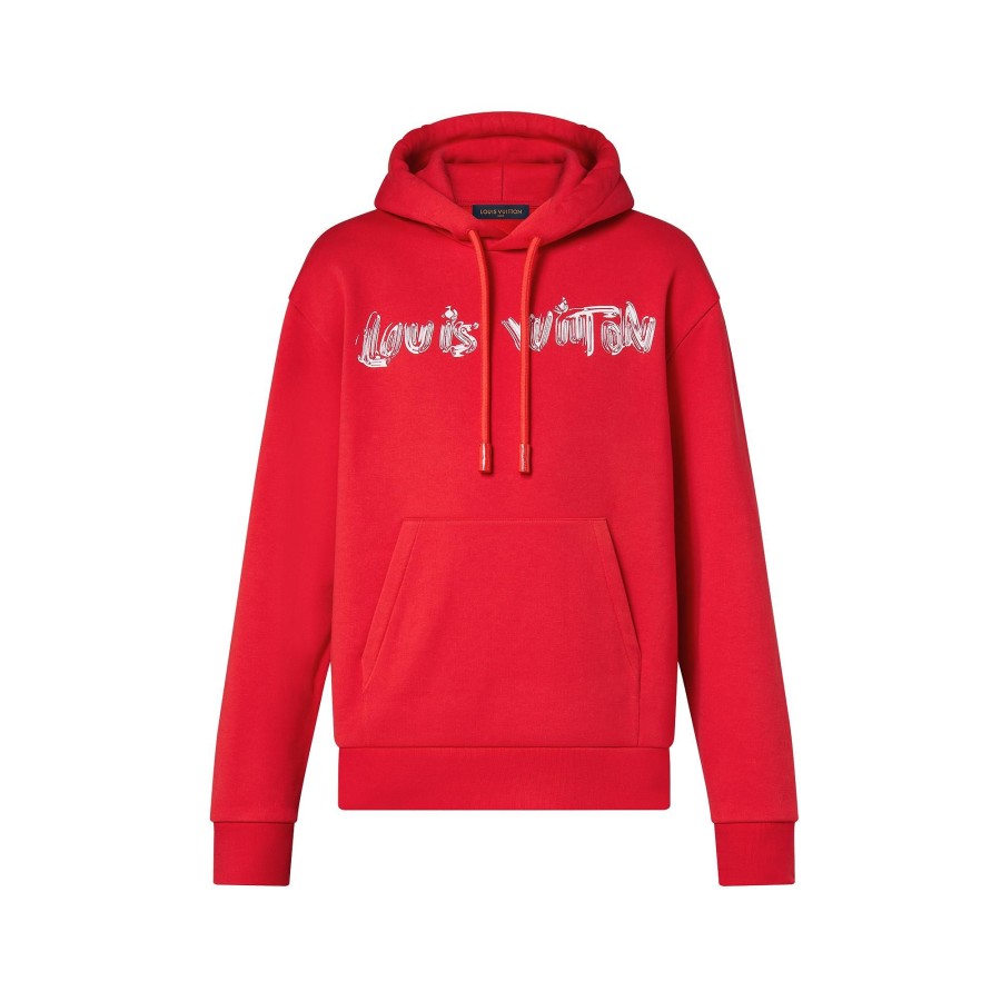 Men Louis Vuitton Knitwear And Sweatshirts | Printed Cotton Hoodie