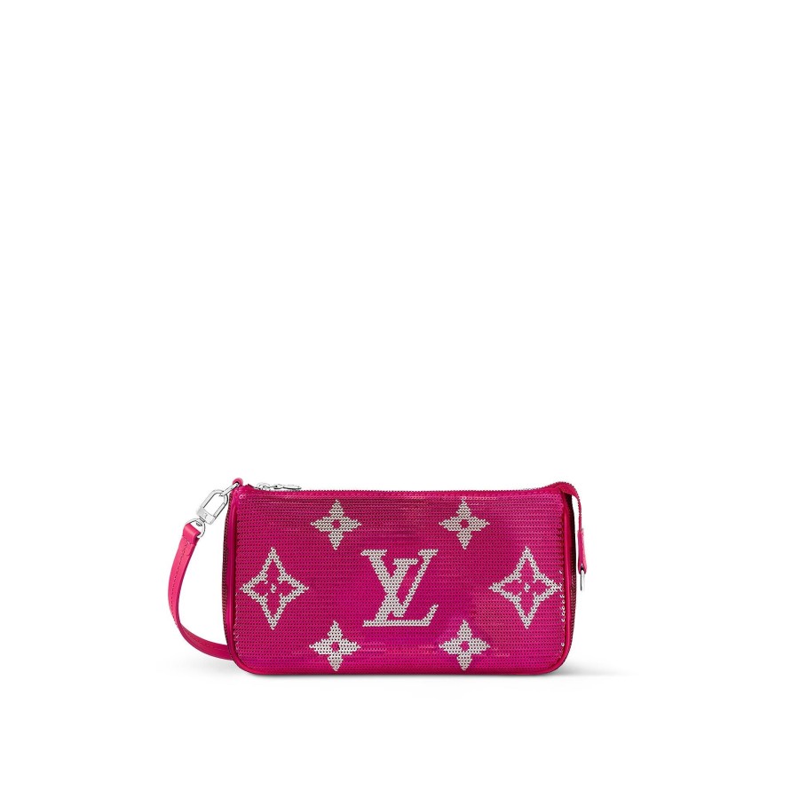 Women Louis Vuitton Chain Bags And Clutches | Pochette Accessoires Fuchsia