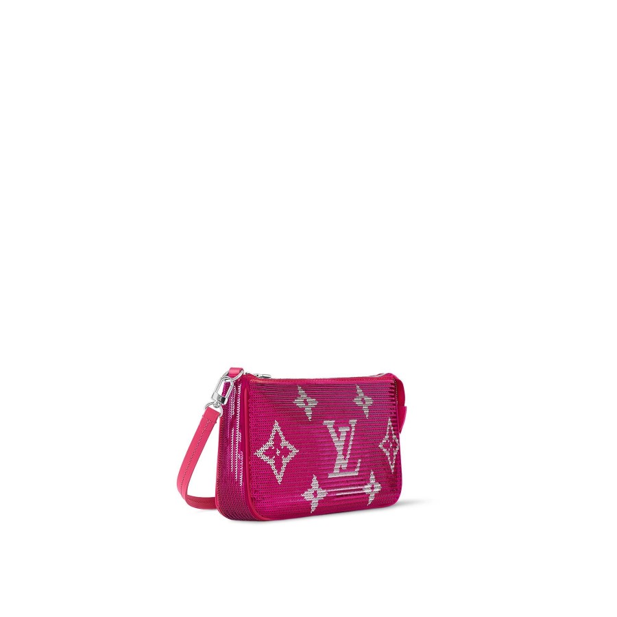 Women Louis Vuitton Chain Bags And Clutches | Pochette Accessoires Fuchsia