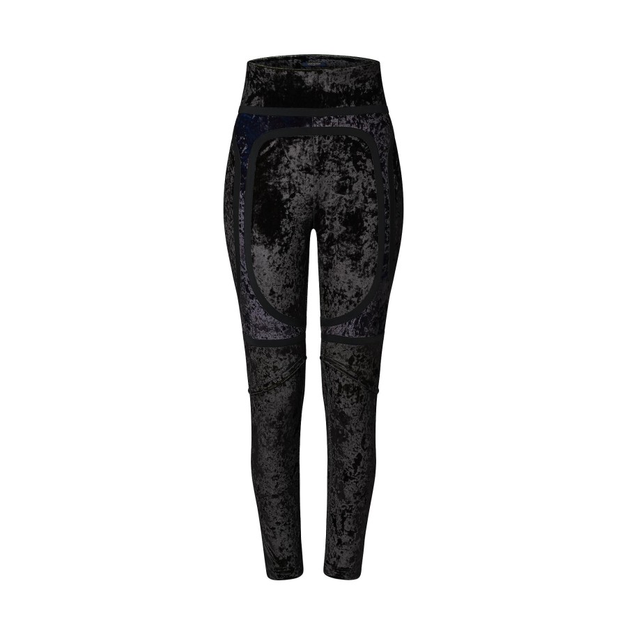 Women Louis Vuitton Pants | Crushed Velvet Biker Leggings