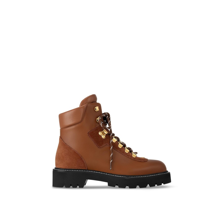 Women Louis Vuitton Boots And Booties | Territory Flat Ranger Cognac