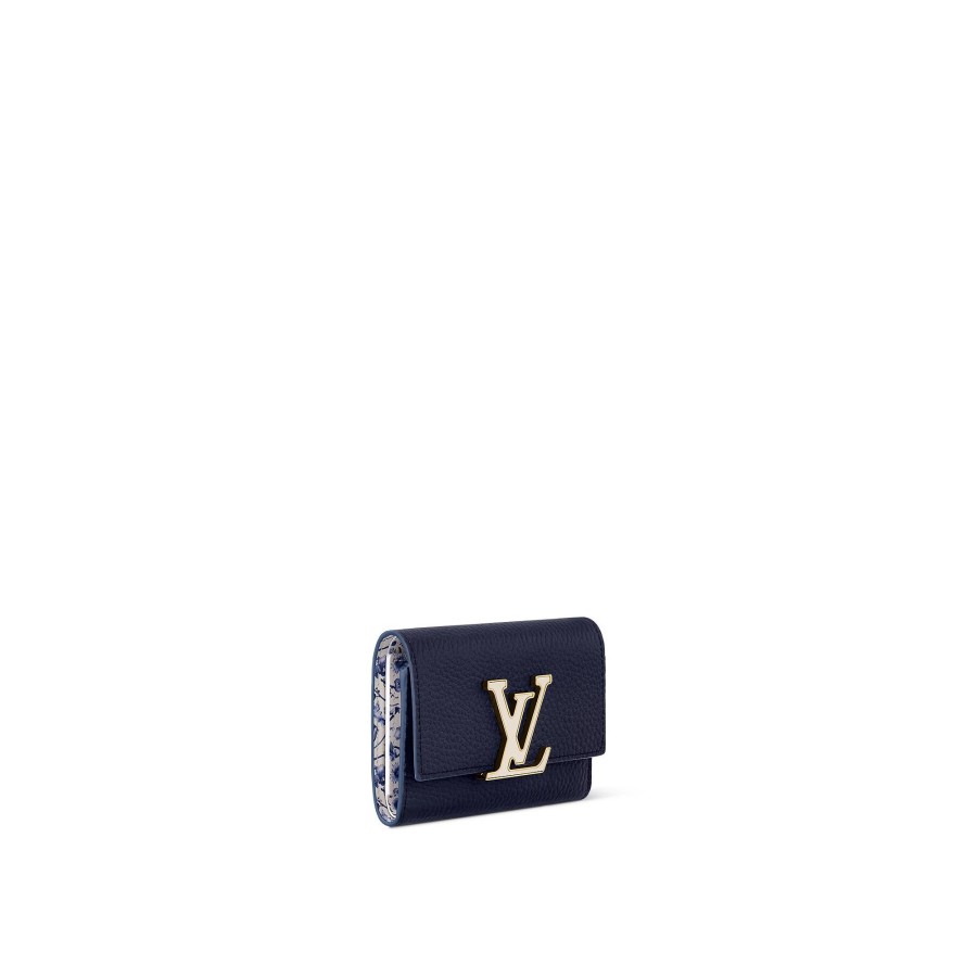 Women Louis Vuitton Compact Wallets | Capucines Compact Maxi Wallet Navy