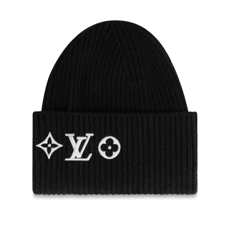 Women Louis Vuitton Hats And Gloves | Lv Headline Beanie Black