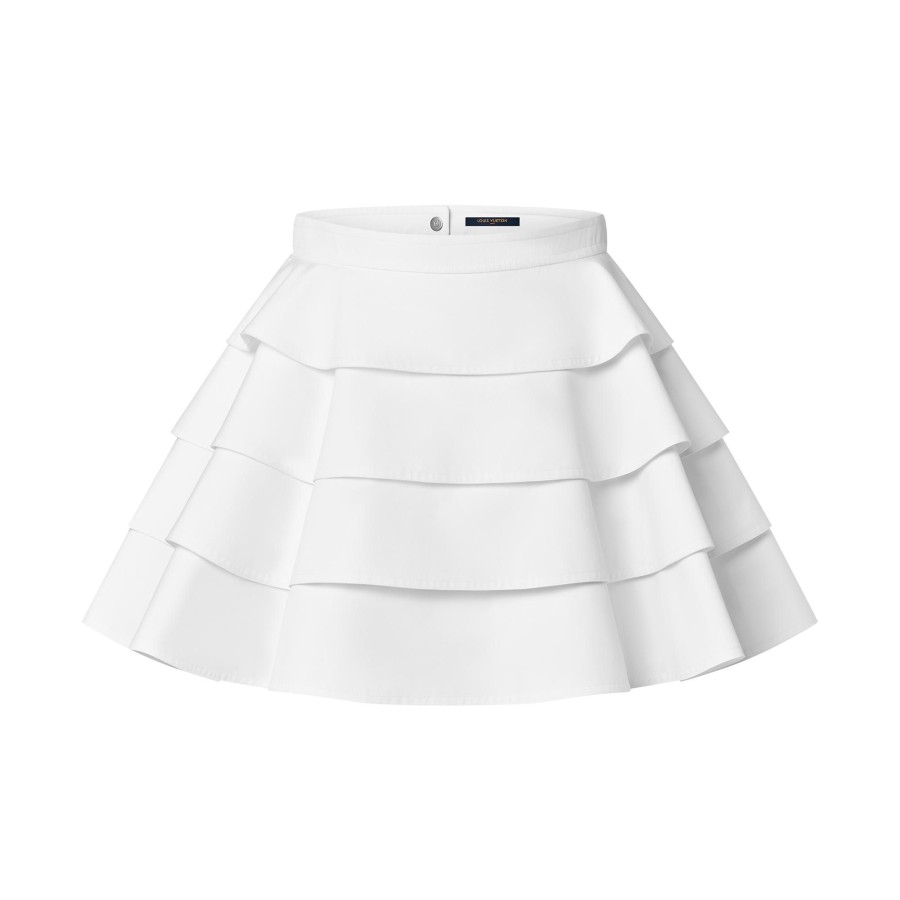 Women Louis Vuitton Skirts And Shorts | Cotton Poplin Flounce Skirt