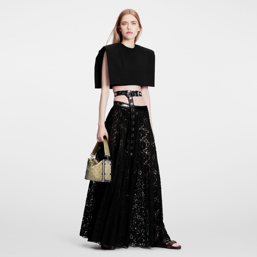 Women Louis Vuitton Skirts And Shorts | Floral Lace Maxi Skirt