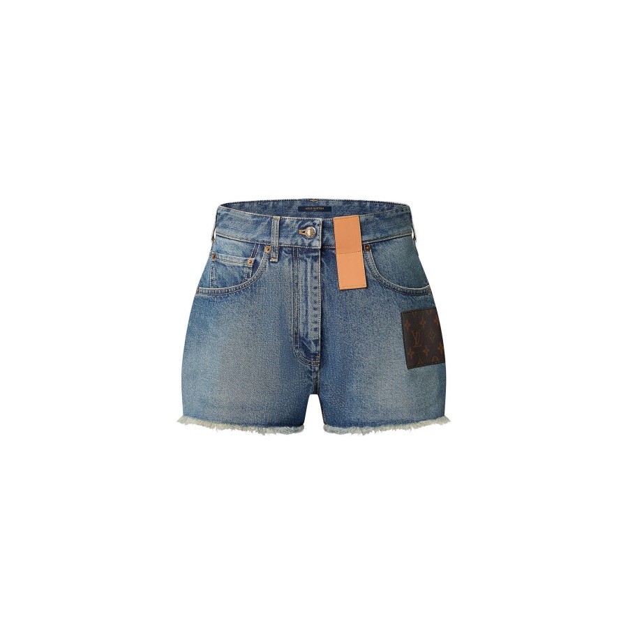 Women Louis Vuitton Skirts And Shorts | Frayed Hem Denim Mini Shorts