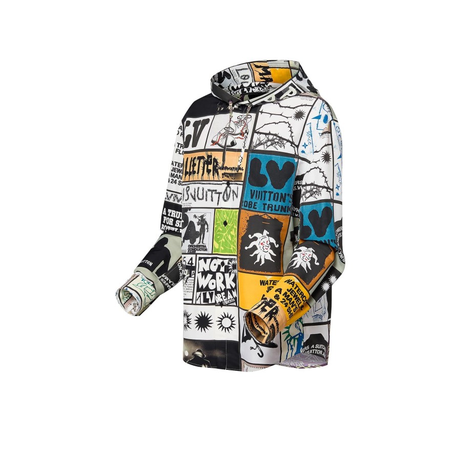 Men Louis Vuitton Shirts | Hooded Silk Blend Overshirt