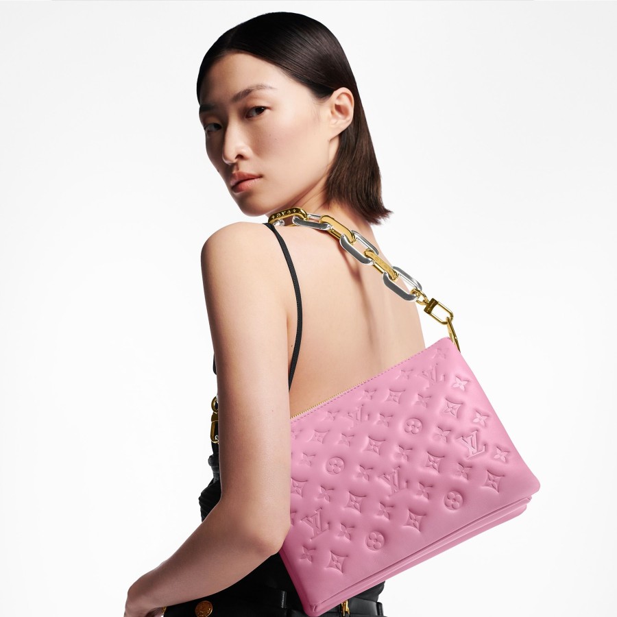 Women Louis Vuitton Shoulder And Cross Body Bags | Coussin Pm Rose Bonbon