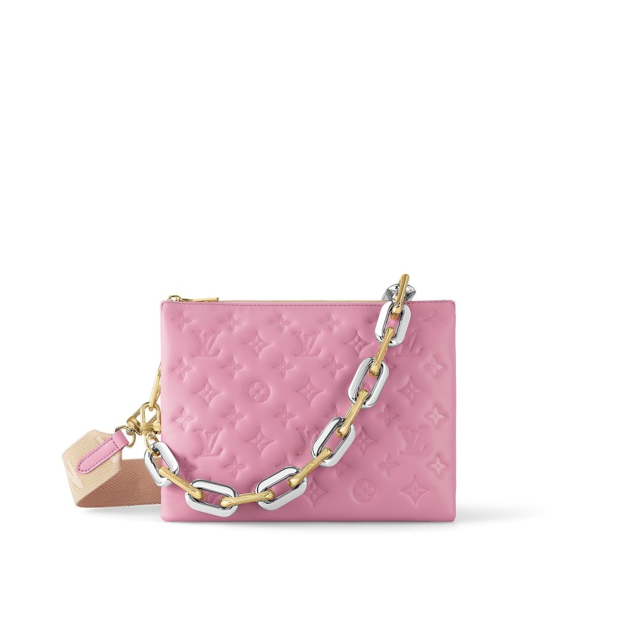 Women Louis Vuitton Shoulder And Cross Body Bags | Coussin Pm Rose Bonbon