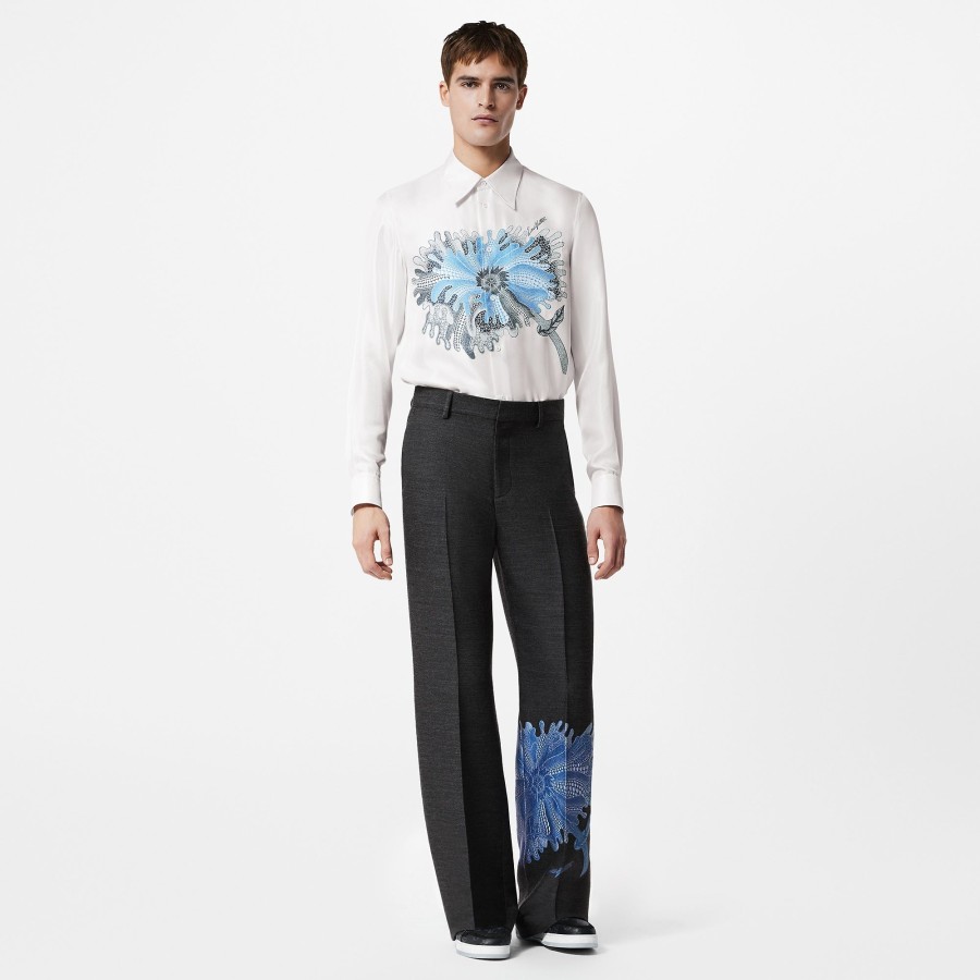 Men Louis Vuitton Pants | Lv X Yk Psychedelic Flower Tailored Pants