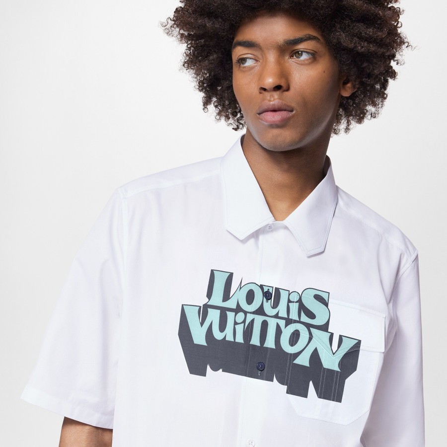 Men Louis Vuitton Shirts | Graphic Short-Sleeved Shirt