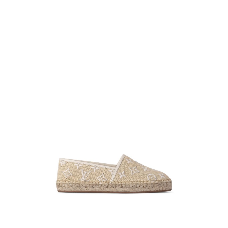 Women Louis Vuitton Sandals And Espadrilles | Starboard Flat Espadrille White