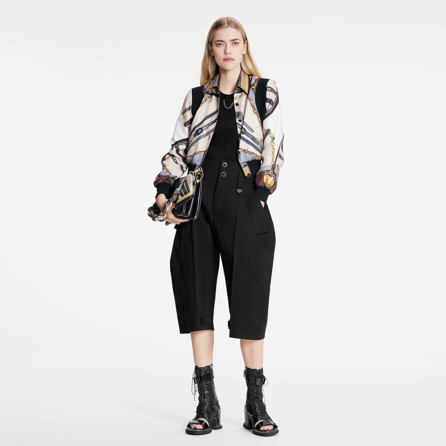 Women Louis Vuitton Coats And Jackets | Scarf Print Reversible Bomber Jacket