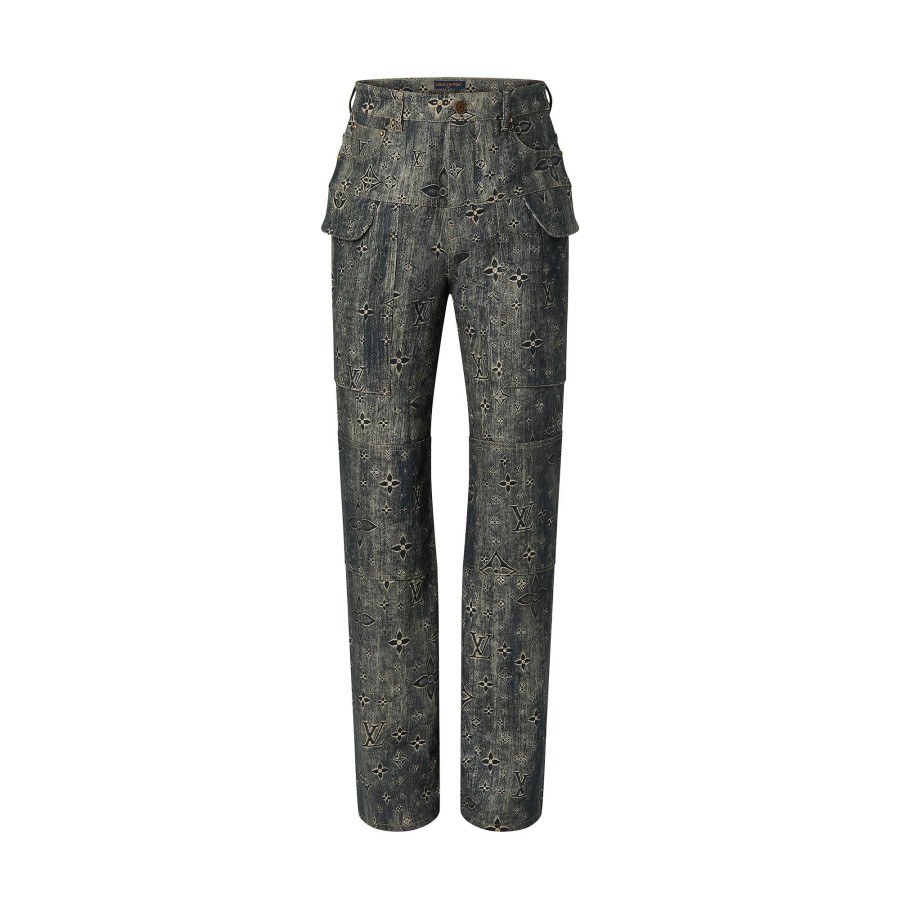 Men Louis Vuitton Pants | Monogram Tailored Denim Pants