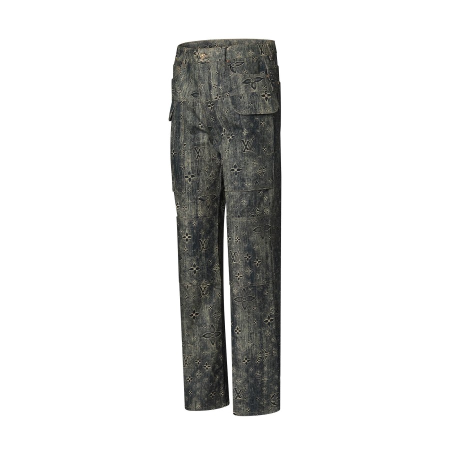 Men Louis Vuitton Pants | Monogram Tailored Denim Pants