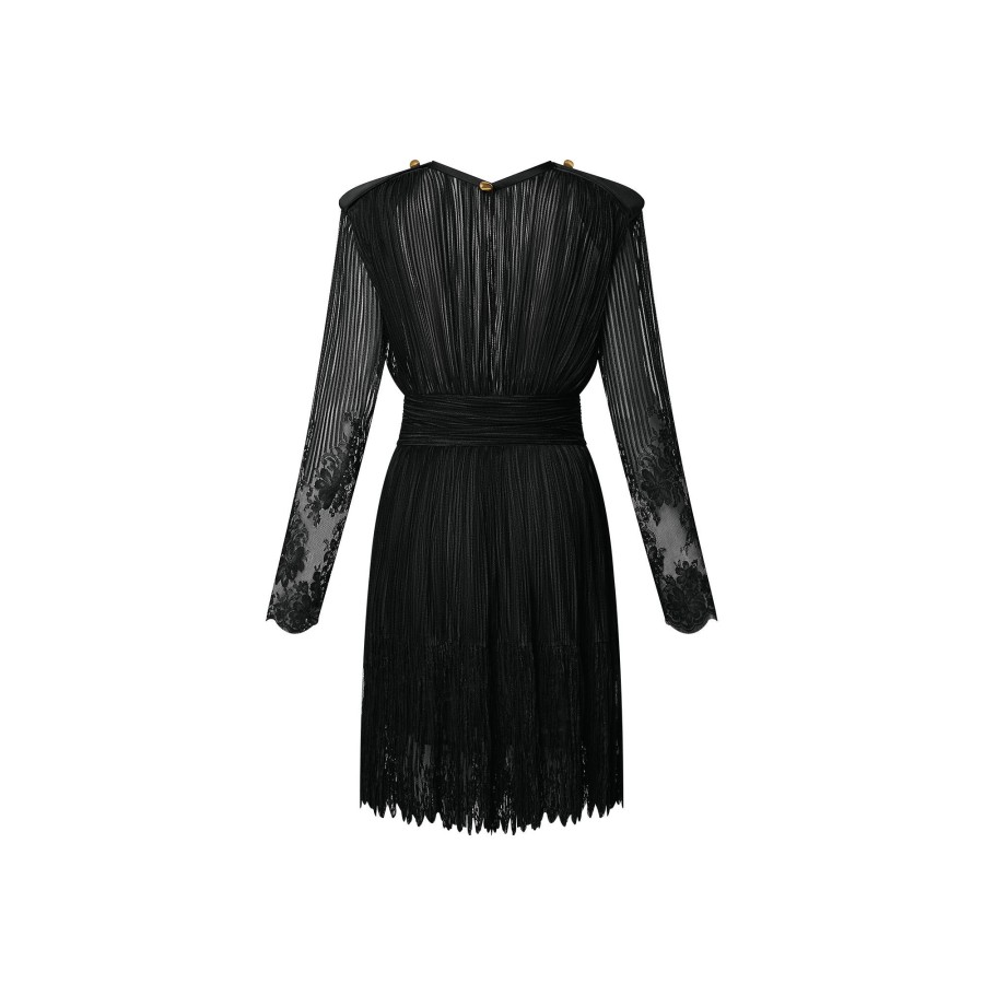 Women Louis Vuitton Dresses | Sheer Striped Floral Lace Dress