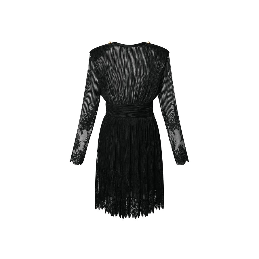 Women Louis Vuitton Dresses | Sheer Striped Floral Lace Dress