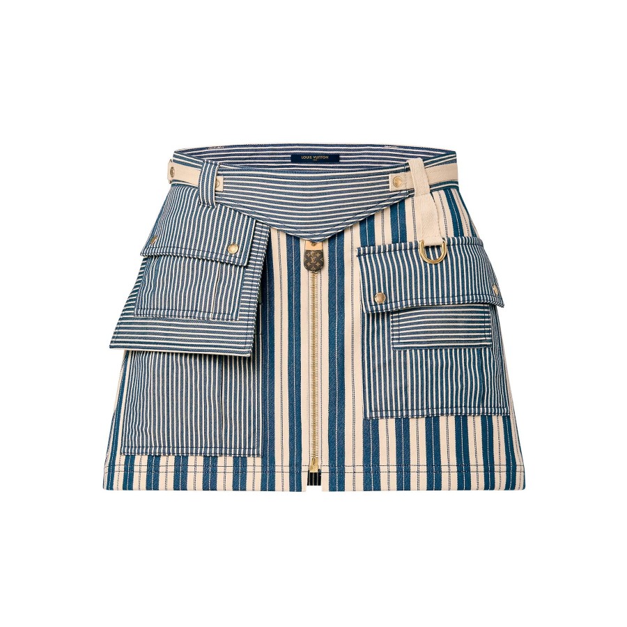 Women Louis Vuitton Skirts And Shorts | Mixed Stripes Utility Mini Skirt