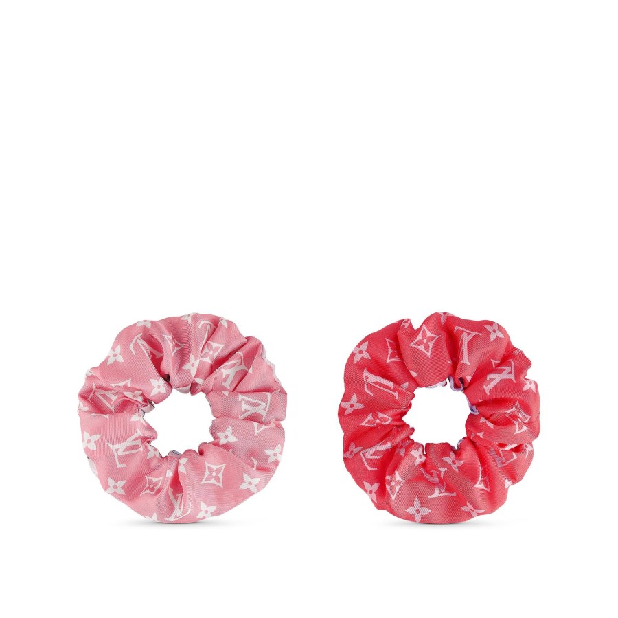 Women Louis Vuitton Hair Accessories | Minimalle Set Of Scrunchies