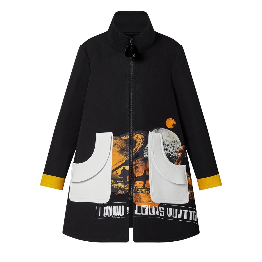 Women Louis Vuitton Coats And Jackets | Cosmic Surfer Print A-Line Coat