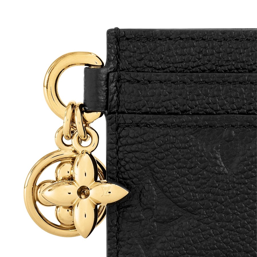 Women Louis Vuitton Card Holders And Key Holders | Lv Charms Card Holder Black