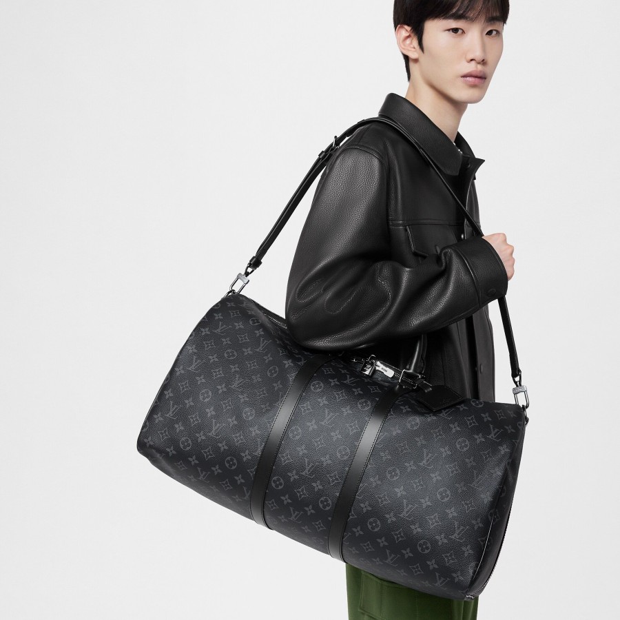 Men Louis Vuitton Travel Bags | Keepall Bandouliere 55