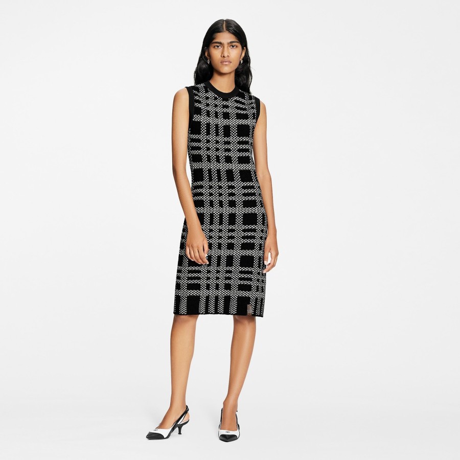 Women Louis Vuitton Knitwear | Graphic Knit Mini Dress