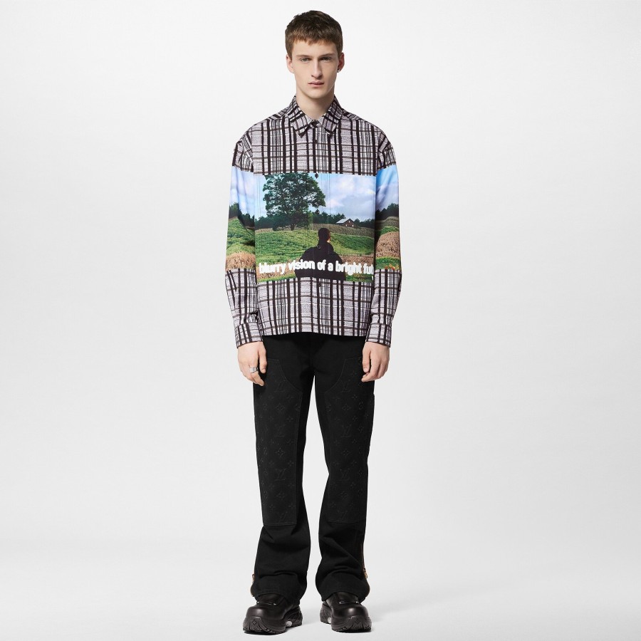 Men Louis Vuitton Shirts | Printed Cotton Overshirt