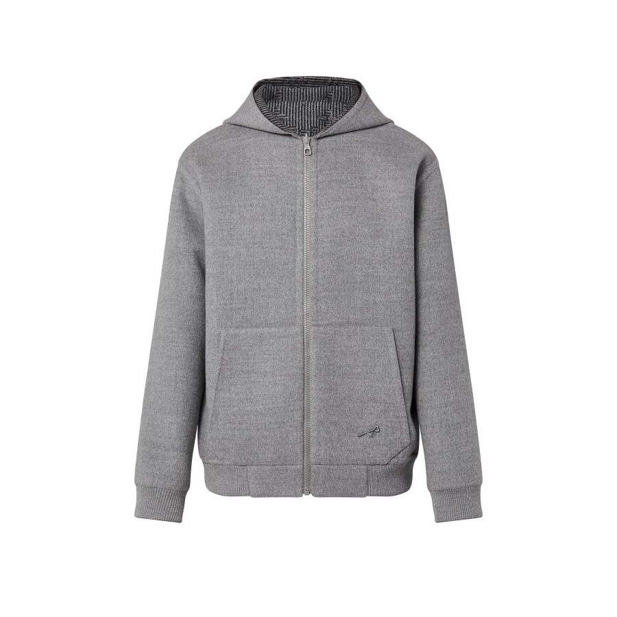 Men Louis Vuitton Knitwear And Sweatshirts | Reversible Double Face Hooded Blouson